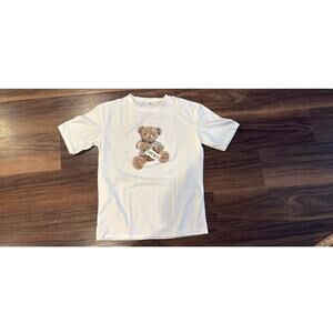 Cute Teddy Bear Graphic Oversized White T Shirt Casual Streetwear Tee New